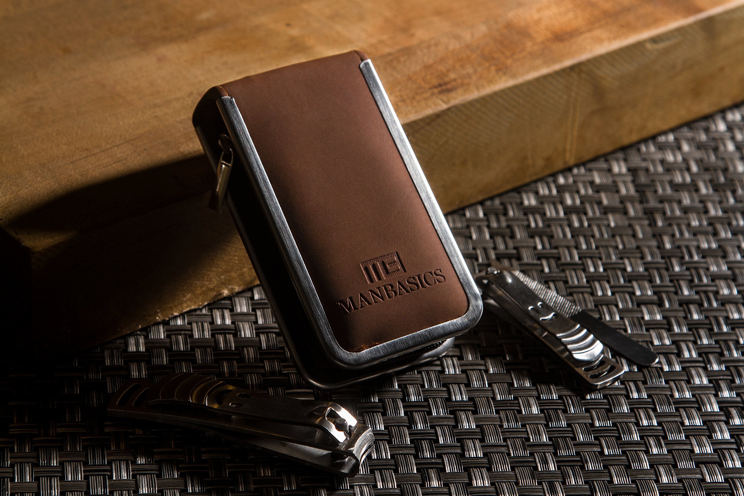 ManBasics Gifts for Him - Nail Clippers for Men - Stainless Steel Mens Nail Grooming Kit - Stocking Stuffers for Men